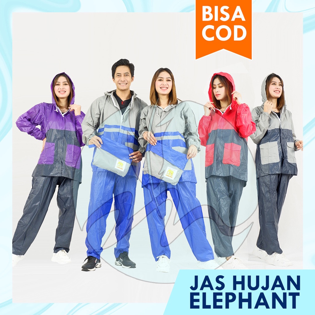 JAS HUJAN ELEPHANT KOMBINASI DUA WARNA