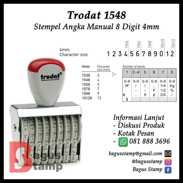 

Produk Terbaik Stempel Angka Manual 8 Digit 4Mm Trodat 1548