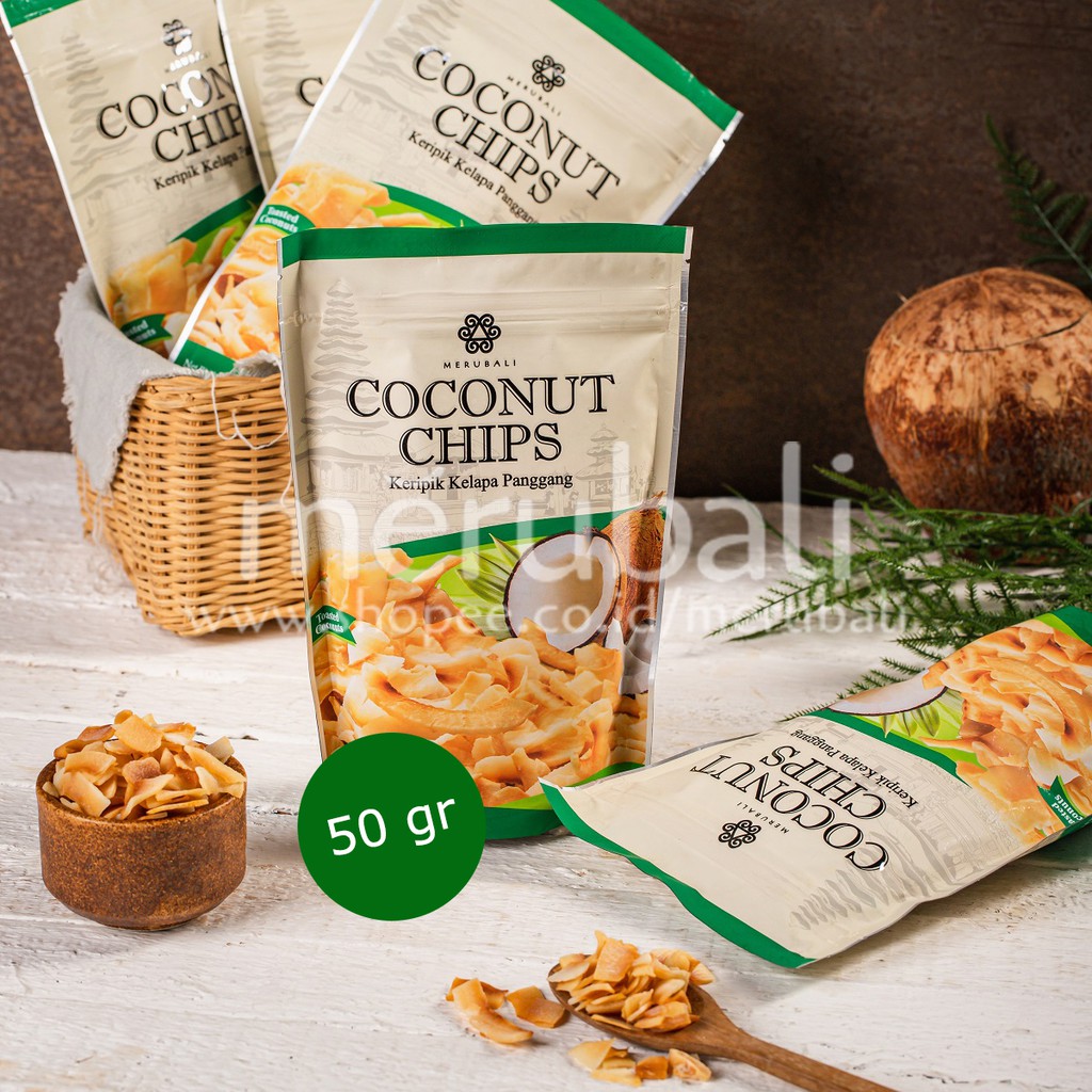 

Merubali Coconut Chips ORIGINAL 50gr - Keripik Kelapa Panggang