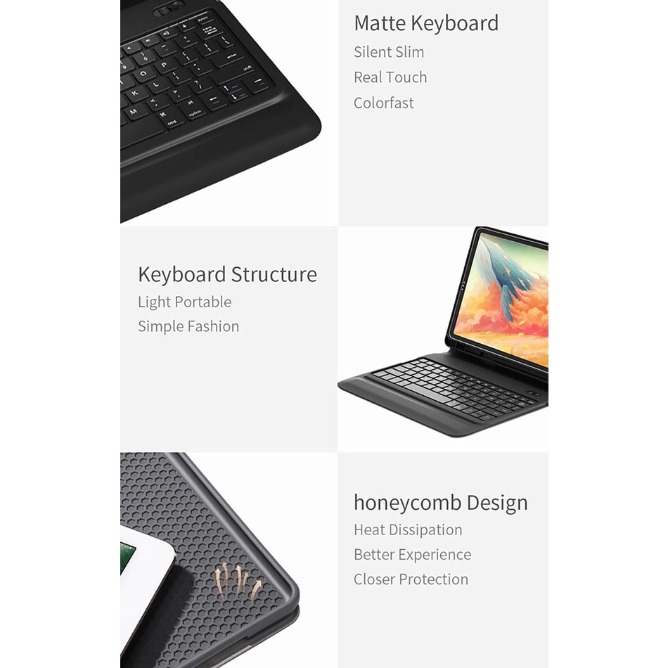 WIWU Smart Keyboard Folio Case with Keyboard - iPad 10.2 10.5 (2019) - Casing dan Bluetooth Keyboard