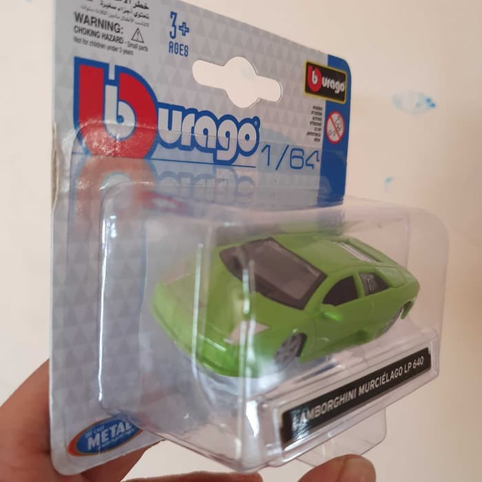 gratis Bburago diecast mobil Burago Lambhorghini Murcielago LP 640 hijau 64