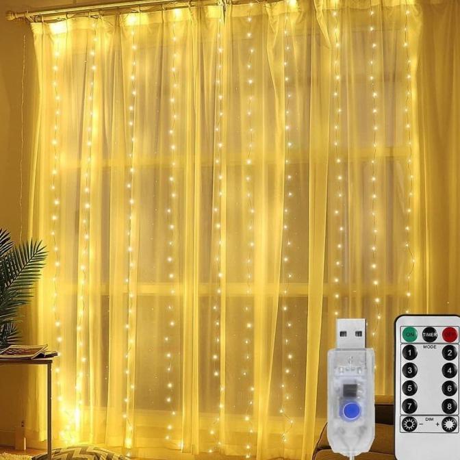 }}}}}}] Lampu Tirai Kawat Tembaga 3x3meter Dekorasi Lampu Gantung Hias Tumblr