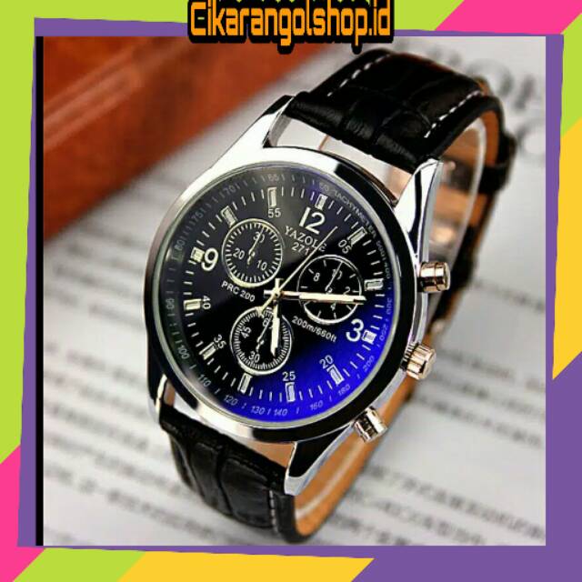 JAM TANGAN PRIA YAZOLE 271 KACA BIRU