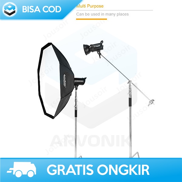 LIGHT STAND LITGHTING STUDIO FOTOGRAFI TAFFSTUDIO WITH EKSTENSION ARM