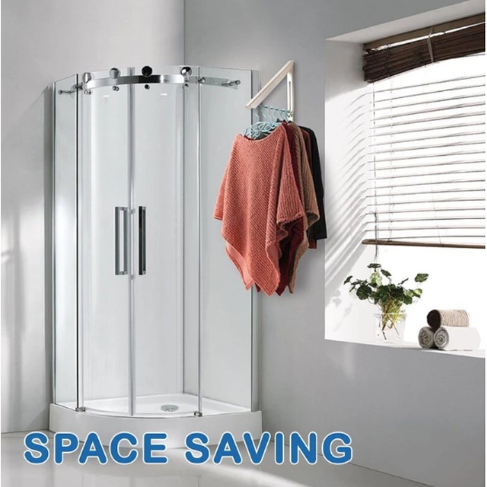 Serbagrosirmurah  Gantungan Baju Indoor dilengkapi baut, bisa dilipat saat gak dipakai Gantungan Hanger Baju Jemuran Gantungan Tanpa Paku