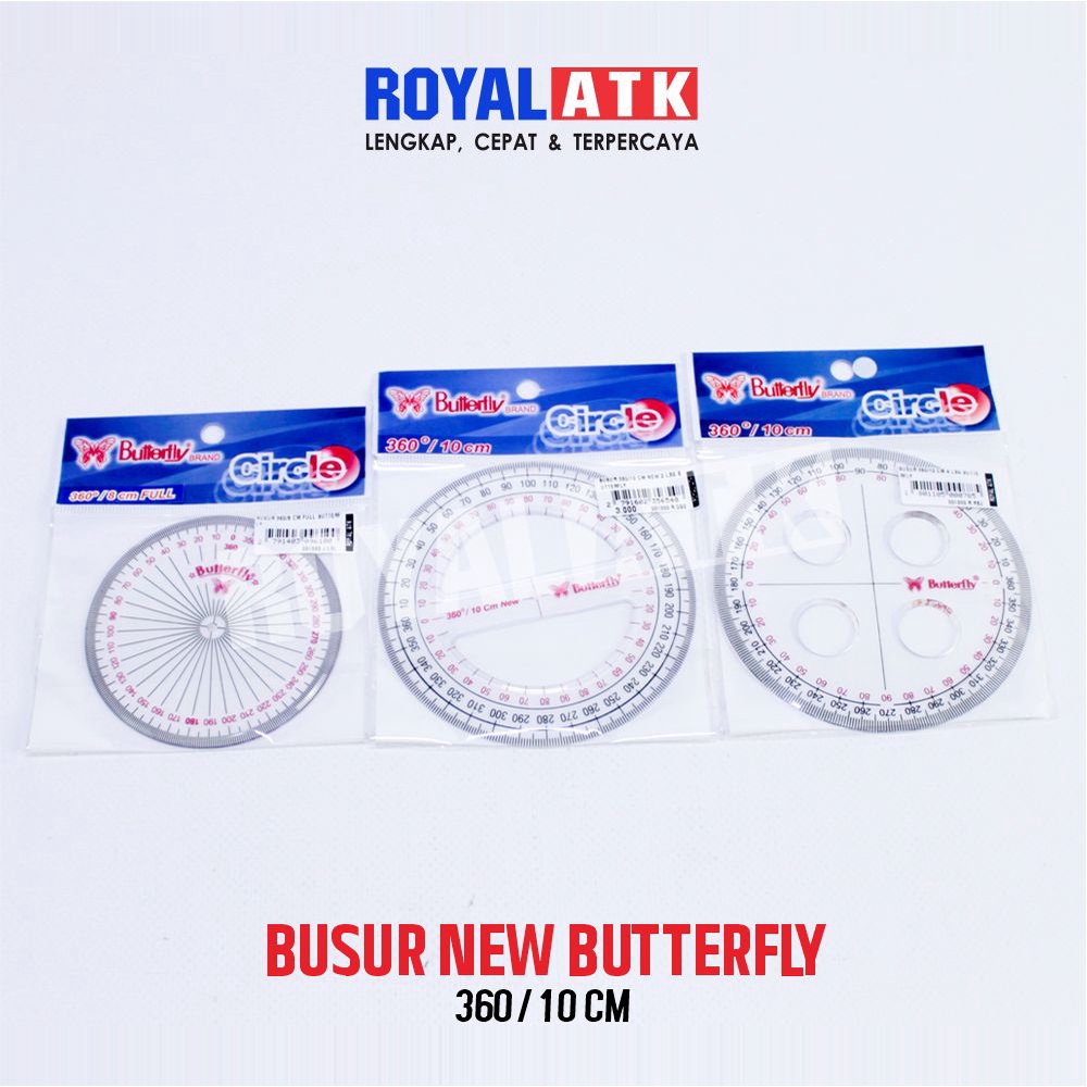 

Busur 360 Derajat Transparan Butterfly
