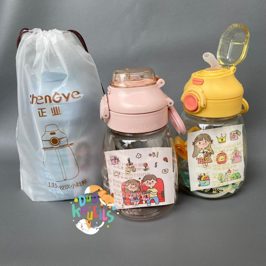 BOTOL MINUM anak sekolah TK SD BONUS STICKER