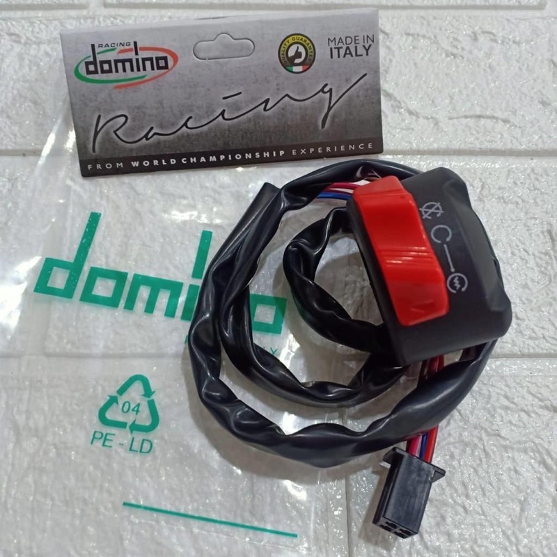 SAKLAR SWICTH DOMINO HOLDER KANAN XABRE MODEL KTC 3 TOMBOL LAMPU ON OFF STARTER LAMPU TEMBAK &amp; HAZARD SAKRAL DUCATI UNIVERSAL