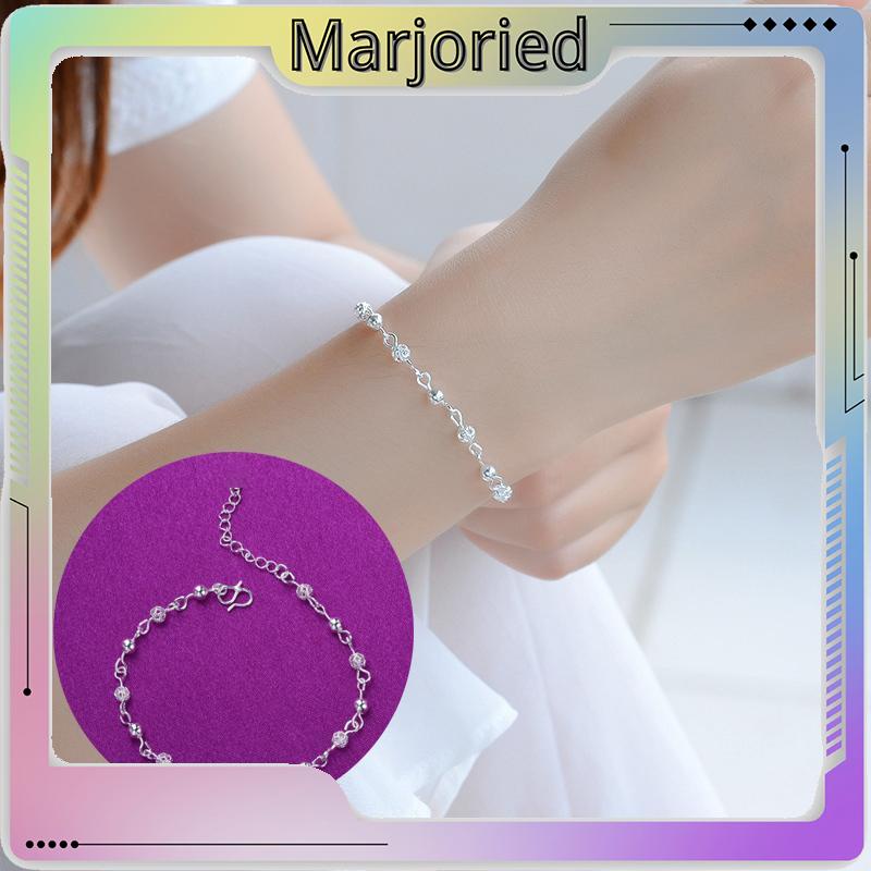 Gelang Kaki Sterling Silver 925 Gaya Korea Untuk Wanita Aksesoris Fashion-MJD