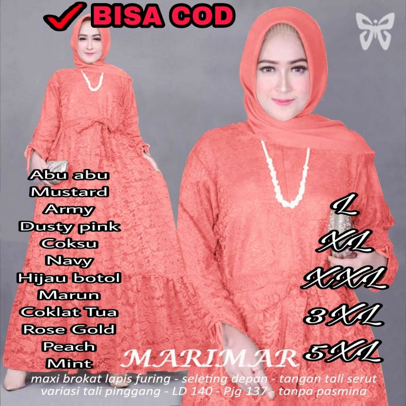 Gamis Brukat Busui Jumbo Dress Gamis Mira Zoya Maxi Marimar Terbaru Murah / Gamis Brokat Muslim Gami