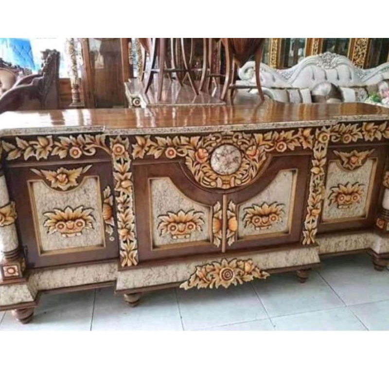 meja tv jati jepara bufet tv bulan bufet tv ukir jepara bufet jati murah