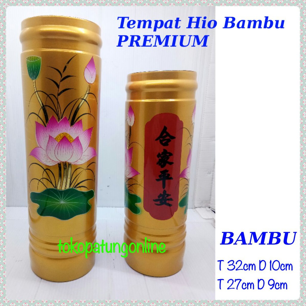 Hiolo Tempat Hio Teratai Bambu Premium