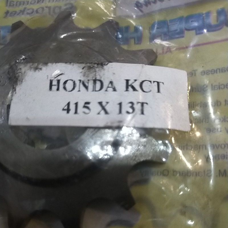 SSS GEAR GER DEPAN 415 JUPITER VIXION R15 MEGAPRO GL CB150R SUPRA SATRIA FU SMASH SHOGUN GIR FRONT SPROCKET-Sss 415x13 kct.tiger