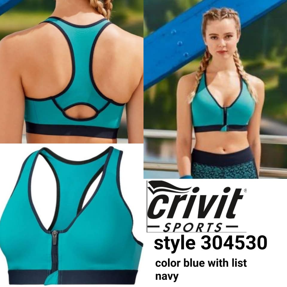 Sport Bra Crivit Blue List Navy