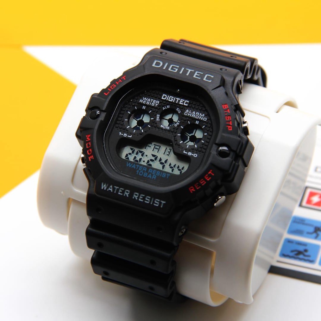 JAM TANGAN DIGITEC ORIGINAL DW 5900 PRIA WANITA DIGITAL STOPWATCH ALARM KALENDER RUBBER KARET SPORT 