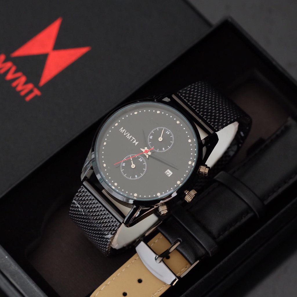 Jam Tangan Pria MVMT Chrono Tanggal Premium Chain Strap