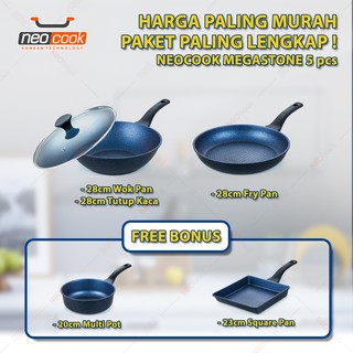 Neocook Frypan set 5pcs-Alat masak tanpa lengket | Shopee Indonesia