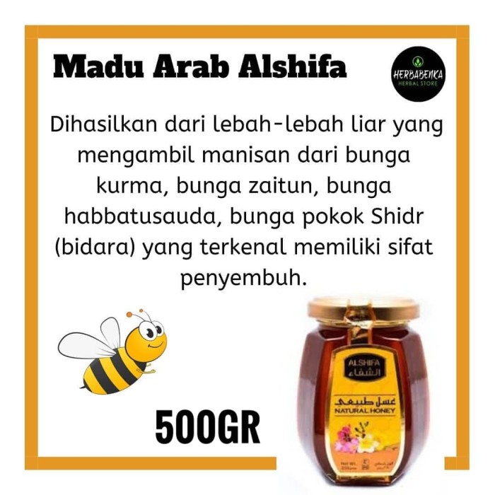 

Madu Arab Alshifa 500gr - Al shifa, Alsyifa Asli Arab Madu Murni