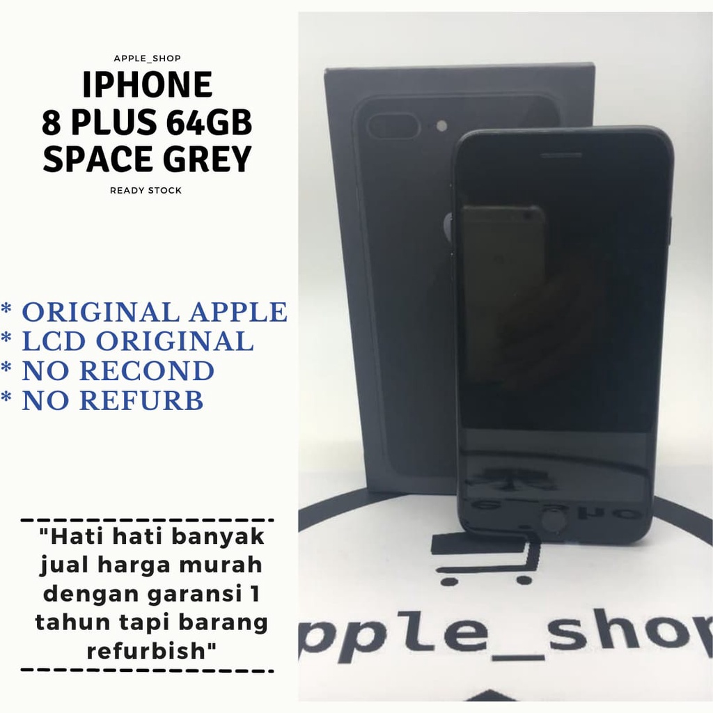 iPhone 8 Plus 64gb Grey Lcd Original Mulus Original Bukan Refurbish / Rekondisi