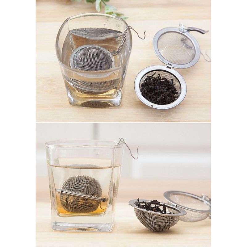 Saringan Teh Reusable Tea Infuser Strainer 50mm - K520 - Silver