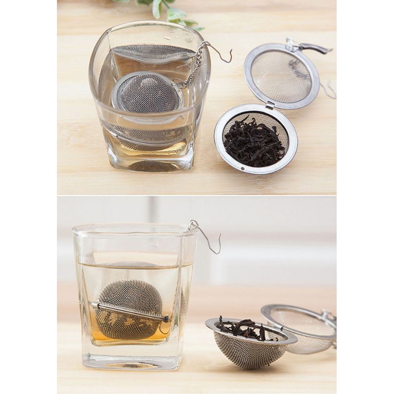 Saringan Teh Reusable Tea Infuser Strainer 70mm - K520 - Silver