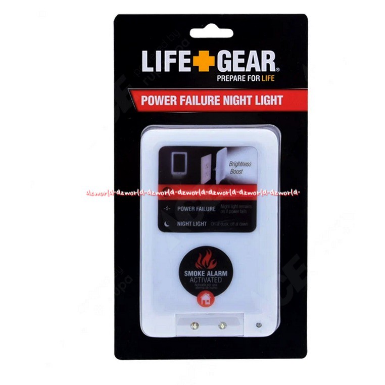 Life Gear Power Faulure Night Light Lampu Keamanan Led Dengan Alarm Kebakaran