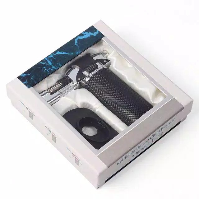 Yofeil Mancis Korek Api Gas Refillable Butane Torch Model Adjustable Flame Gun TS-19 Hitam Grab