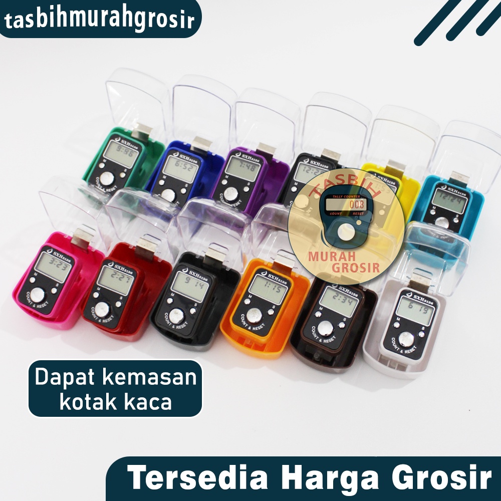 Tasbih Digital Jam dan Tanggal Free Kotak Akrilik