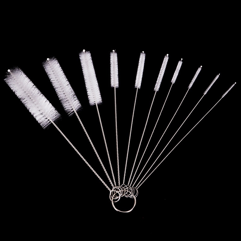 Sikat Sedotan Stainless Sikat Sedotan Kecil 10Pcs Sikat Pembersih Sedotan Bayi Stainless Straw Brush