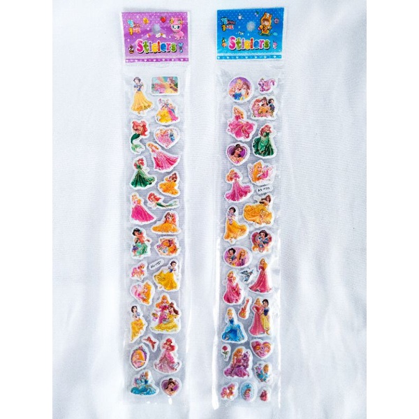 Mainan Anak Stiker 3D timbul BTS BT12 kartun LOL Princes Hijab anak Hello kitty doraemon little pony
