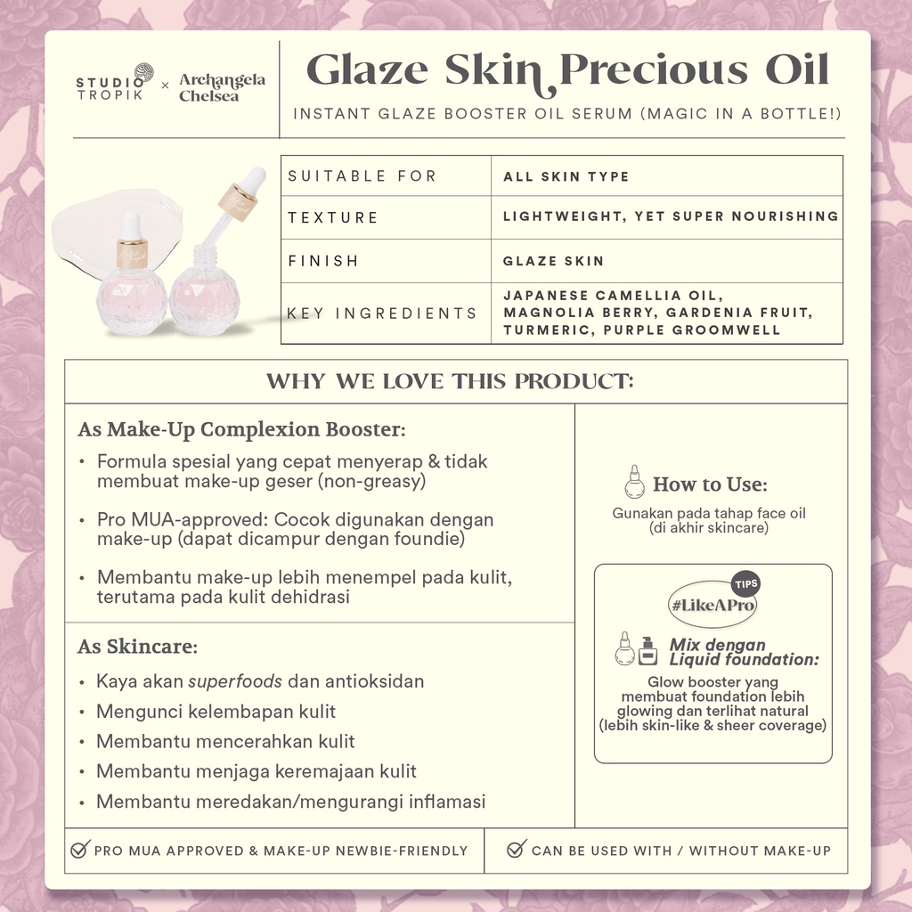 Studio Tropik x Archangela Chelsea: Glaze Skin Precious Oil Original