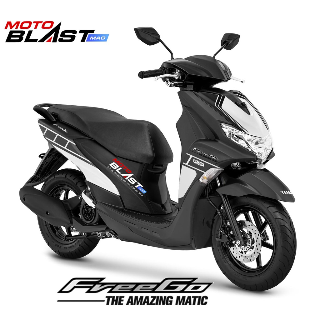 Decal Stiker Yamaha FreeGO Anniversary White Black