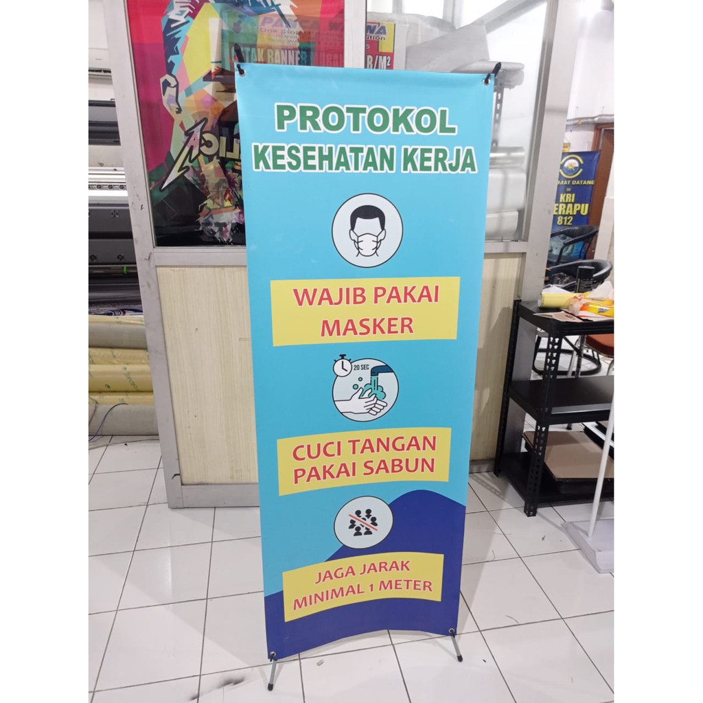 Y Banner 80x180 Aksesoris + Printing Murah Design Advertising Surabaya