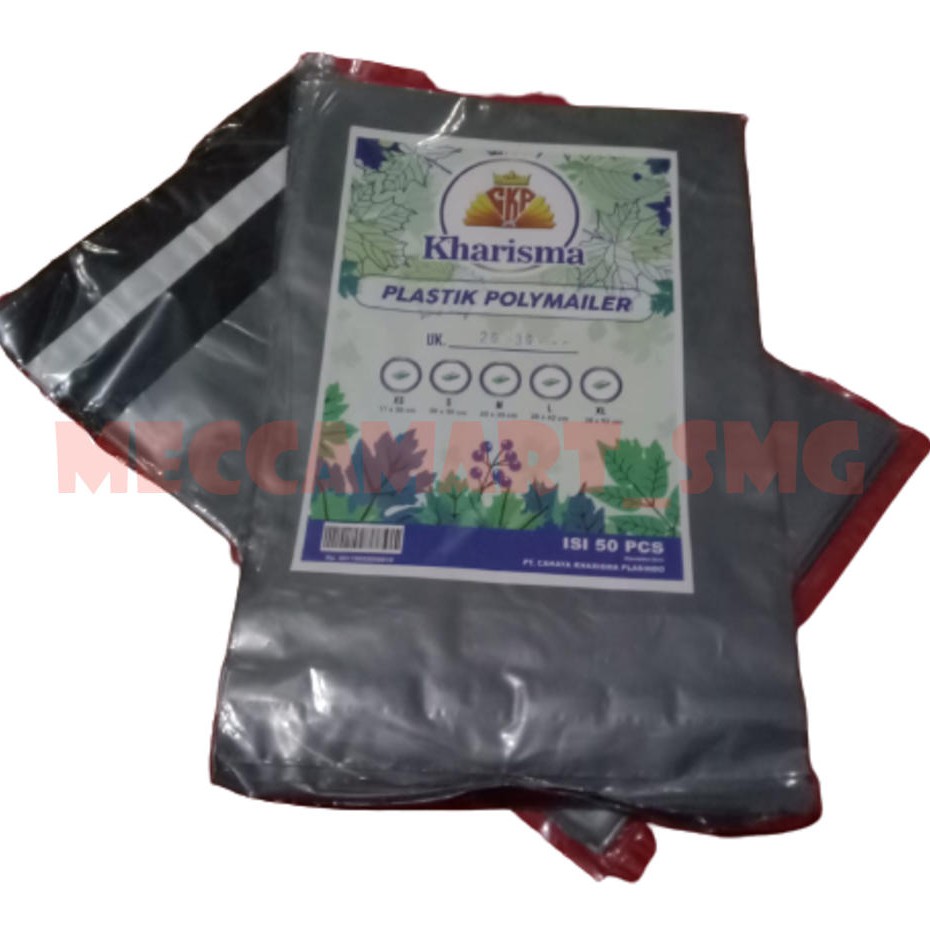 

Plastik Packing Polymailer Merk KHARISMA - Uk 38 x 52 Warna Silver Isi ( 50 pcs )