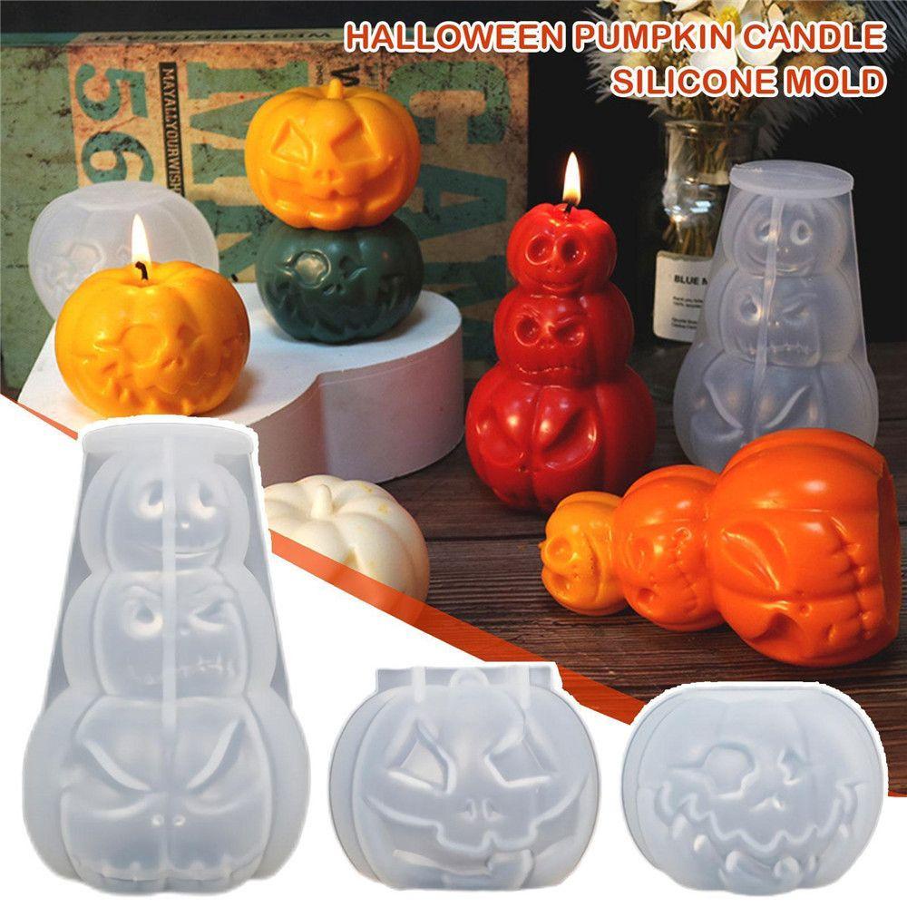 R-flower 3D Pumpkin Mold Sabun DIY Cetakan Lilin Silikon