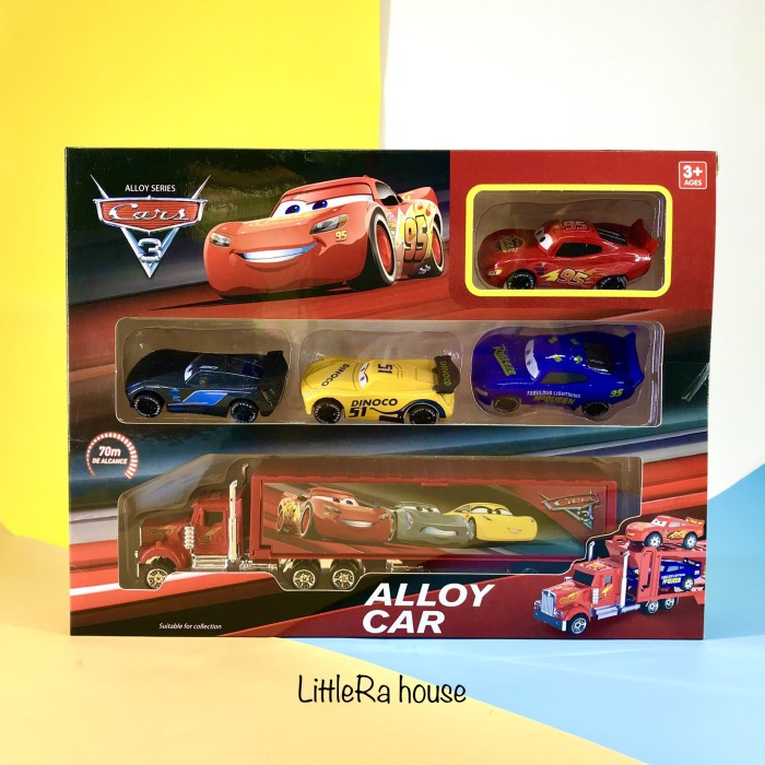 BISA COD Mobil Truk Mainan Isi Cars  Truck Trailer Isi Cars Mcqueen - Isi 4 LIMITED