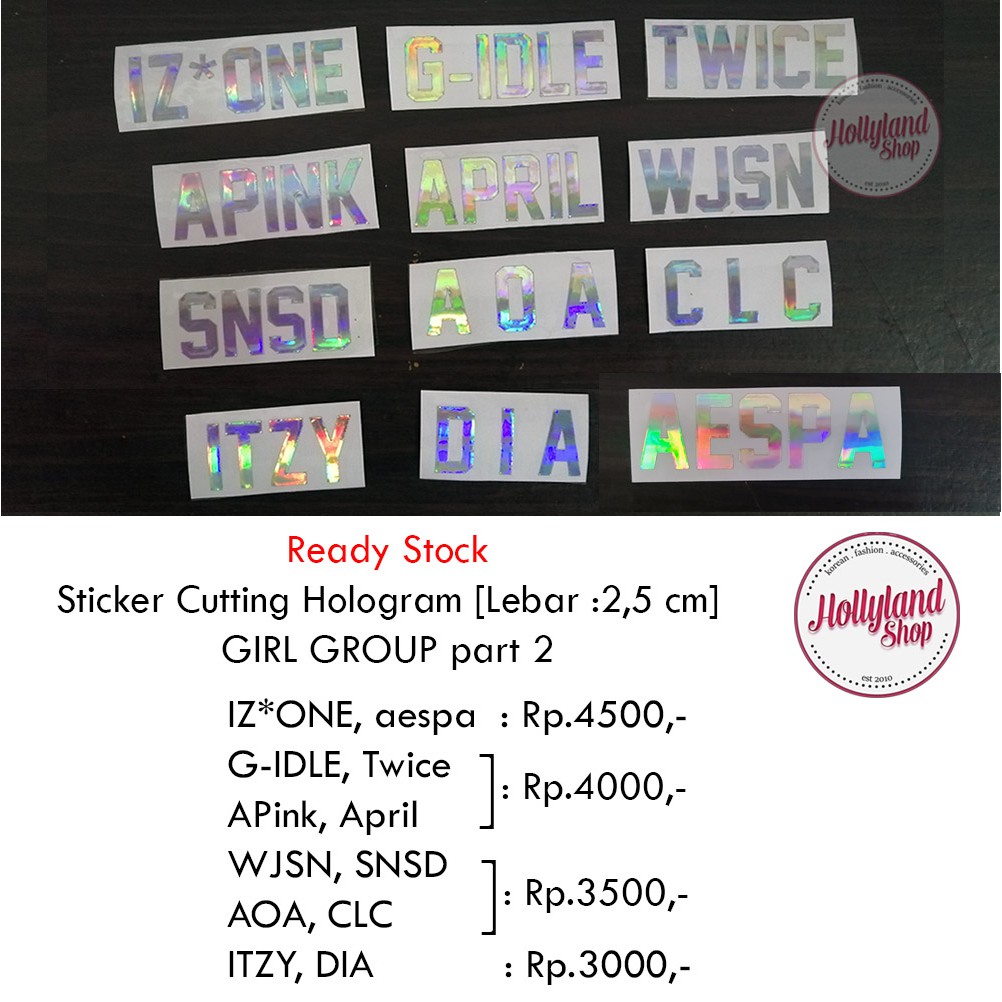 

Sticker Cutting Hologram GIRL GROUP - G-IDLE Twice APink April WJSN SNSD ITZY Unofficial