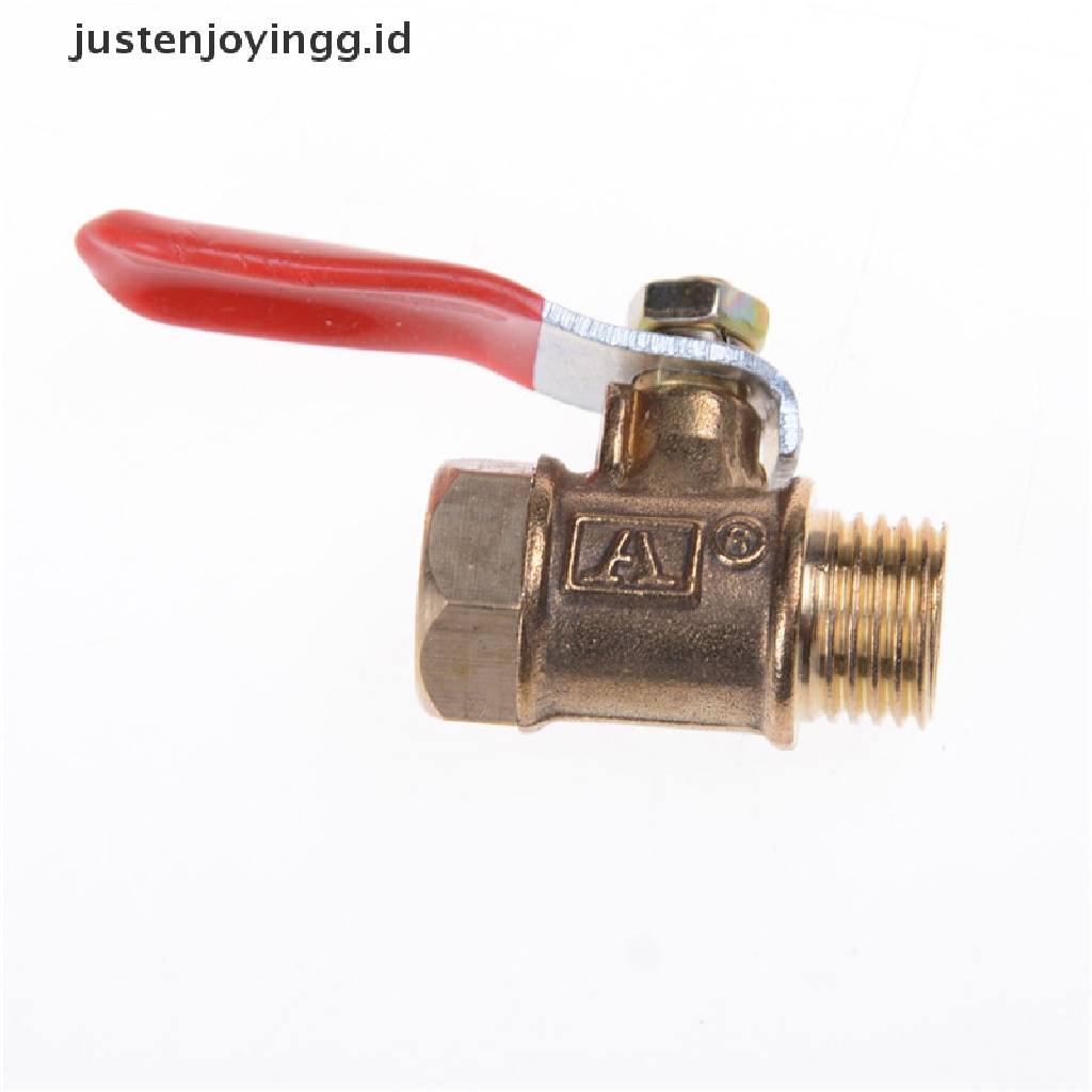 // justenjoyingg.id // 1/4'' M/F Full Port Inline Brass Water Air Gas Fuel Line Shut-off Ball Valve  ~