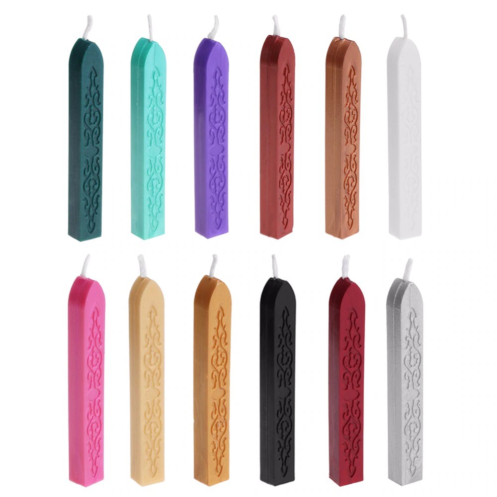 

12 Color DIY Sealing Strips Seal Dedicated Beeswax Stick Branding Paint Stamp Seal Wax Sigillo
