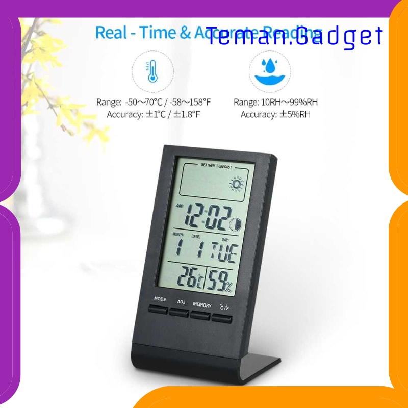 TG-FE124 KKMOON JAM MINI DIGITAL THERMOMETER HYGROMETER WEATHER STATION - CX220