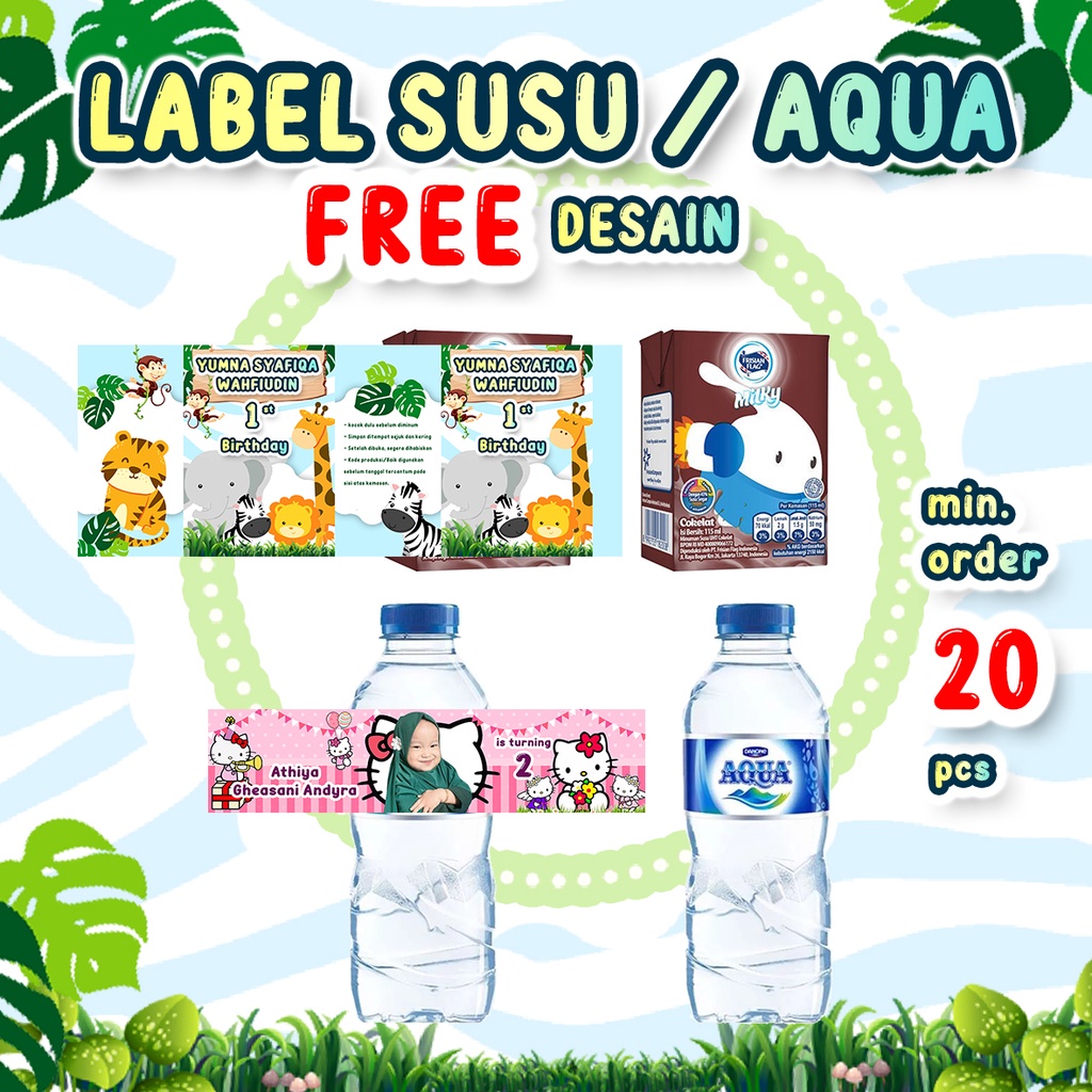 

STIKER LABEL SUSU ULANG TAHUN LABEL SUSU KOTAK LABEL BOTOL & LABEL POCKY