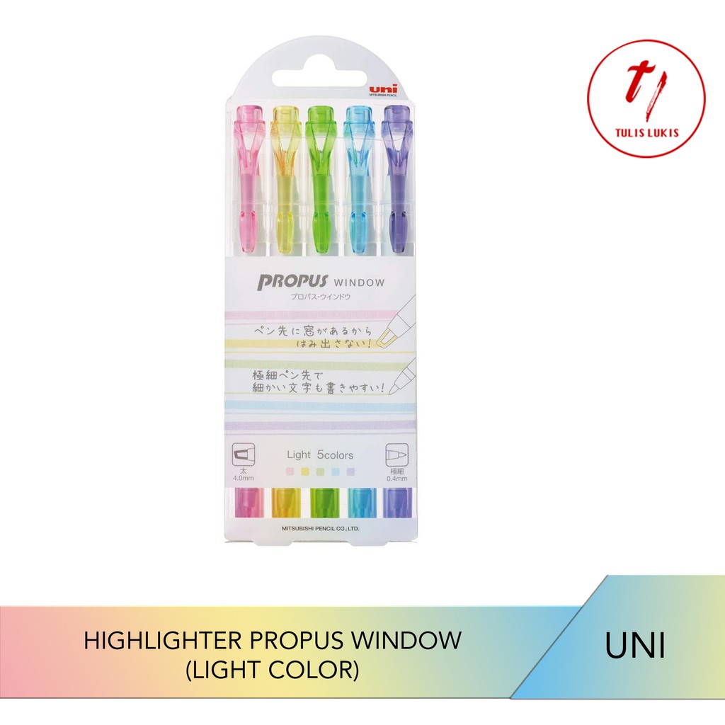 

HIGHLIGHTER UNI PROPUS WINDOW LIGHT COLOR