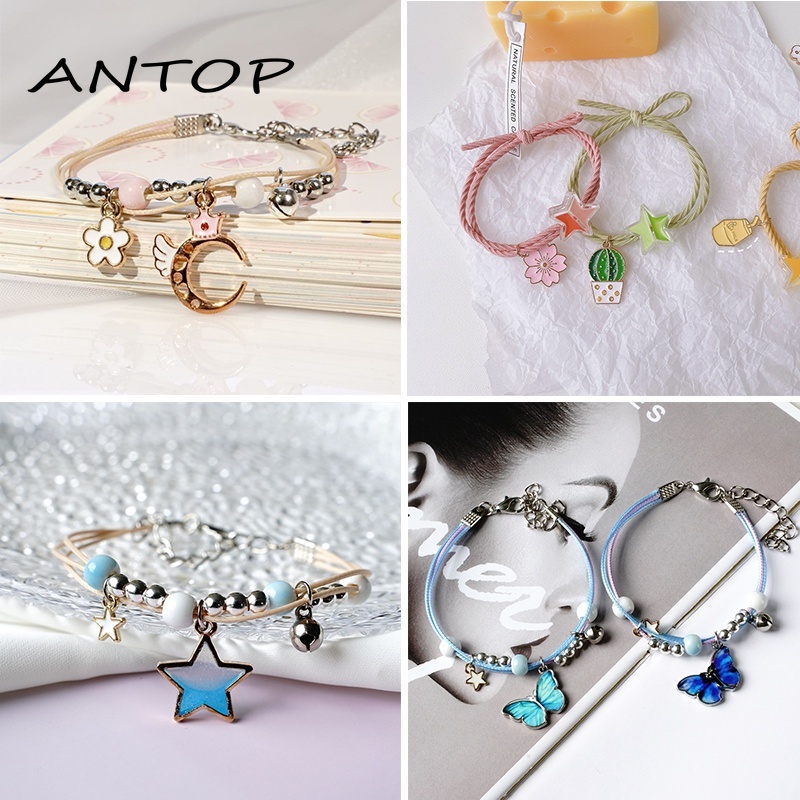 Daisy Gelang Couple Etnik Bead Tali Persahabatan Braided Bracelet/Mahasiswa Friendship Adjustable Fashion Aksesoris ANTOP