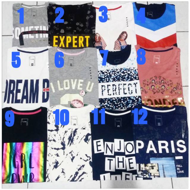 KAOS T ZONE REMAJA/DEWASA SZ M