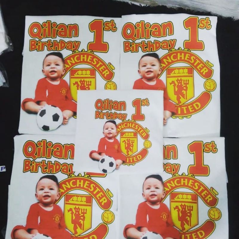 kaos Manchester united kaos MU kaos MU anak custom ultah / kaos bola