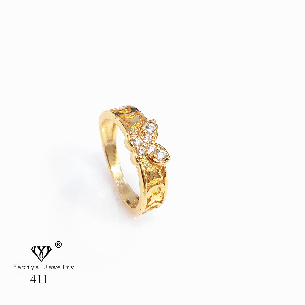 

Cincin Permata Bunga Lapis Emas Perhiasan Imitasi Yaxiya Jewelry 411