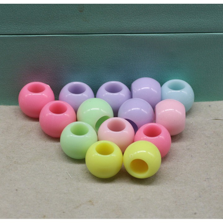 10-18mm Manik-Manik Bulat Bahan Akrilik Warna Permen Untuk Membuat Perhiasan