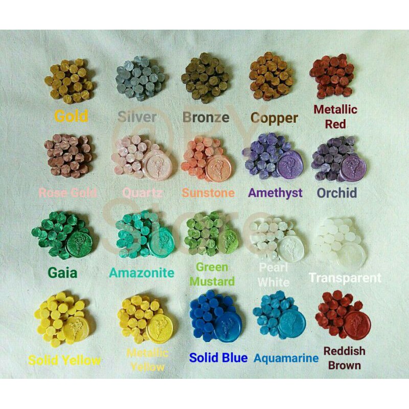 

MURAH Vintage Octagon Wax Seal Bead | Sealing Wax Beads Stamp Lilin Segel Metallic Color
