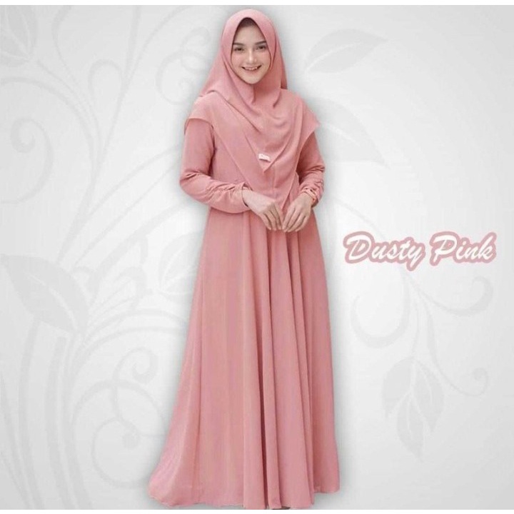 Gamis Syari Jumbo / Syari Set Hijab / Gamis Wanita Muslim Terbaru