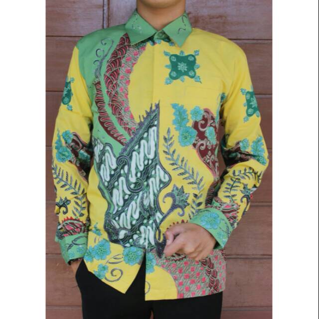 Kemeja batik tulis bahan katun batik pekalongan